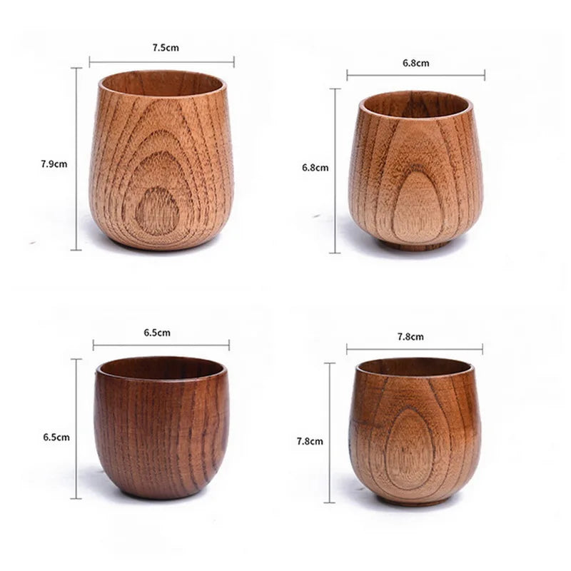 Wooden Big Belly Cups Handmade Natural Spruce Wood Cups Beer Tea Coffee Milk Water Cup Kitchen Bar Drinkware Dropshipping