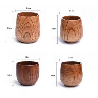 Wooden Big Belly Cups Handmade Natural Spruce Wood Cups Beer Tea Coffee Milk Water Cup Kitchen Bar Drinkware Dropshipping
