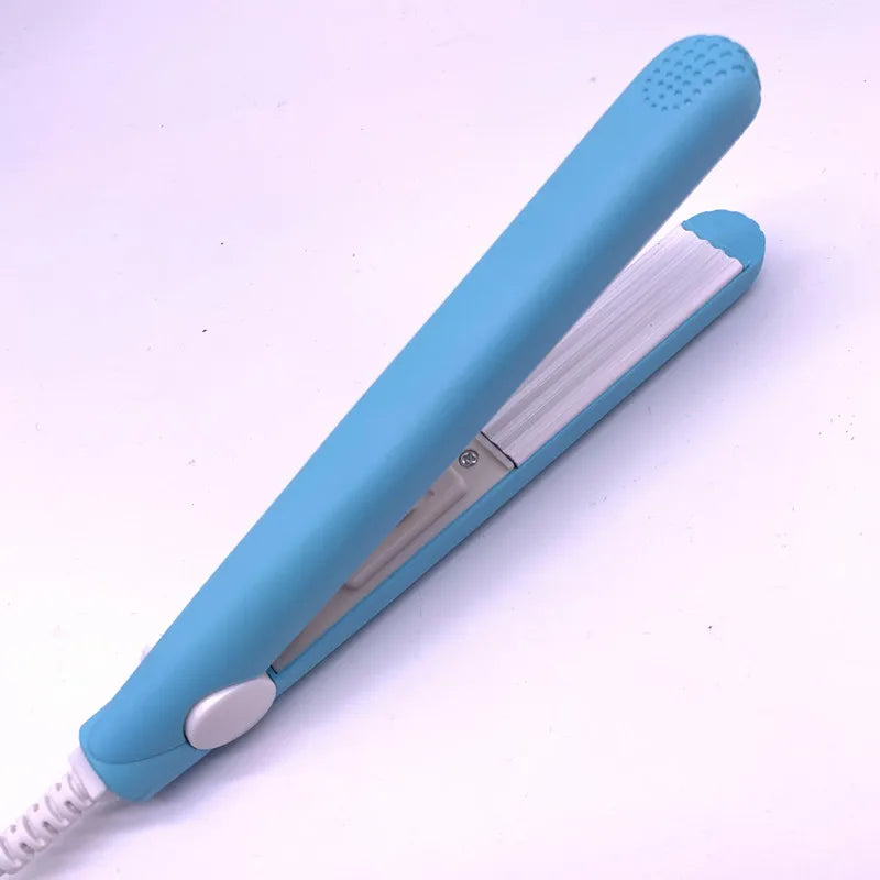 2021 A mini hair iron pink corrugated plate electric curling iron curl modelling tools