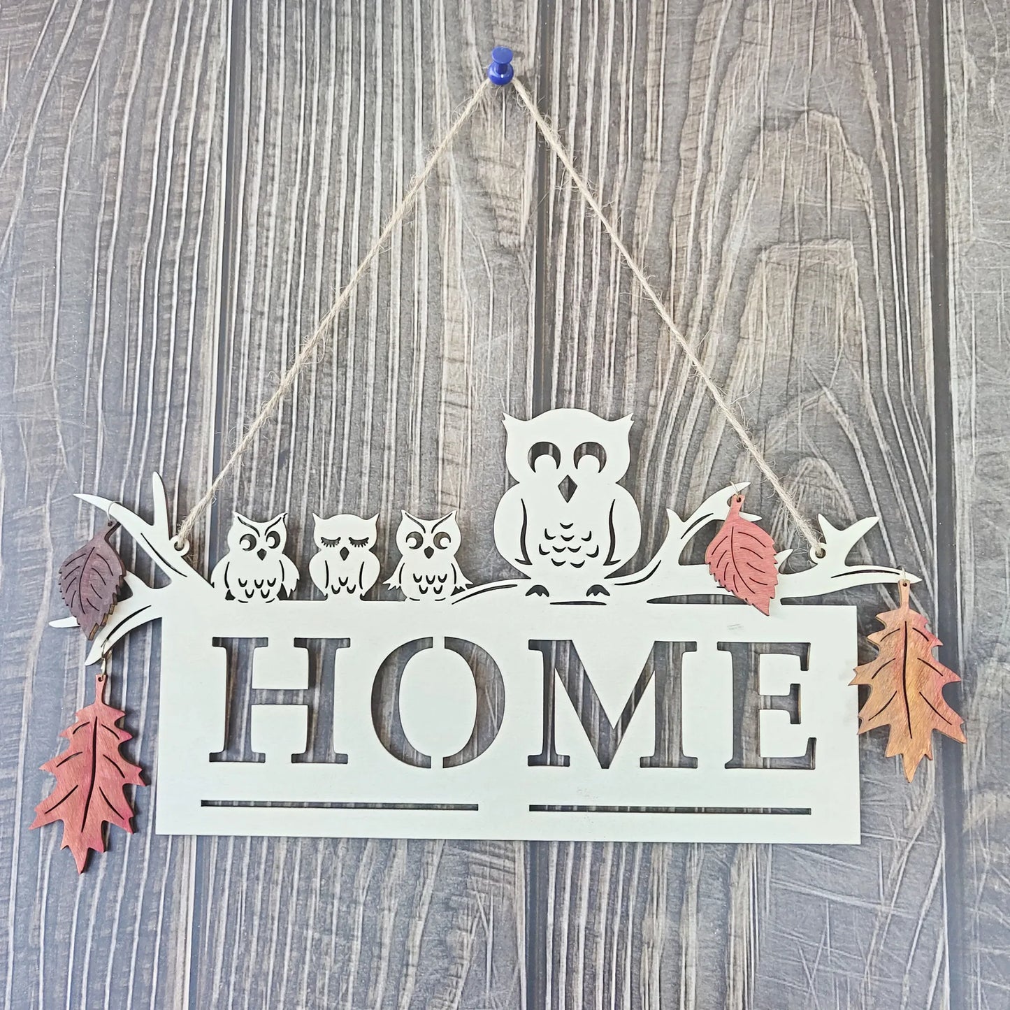 New Diy Owl Home Decor Wooden Door Decor Hanging Wooden Handicraft Decoration Outdoor Garden Dekoration Board