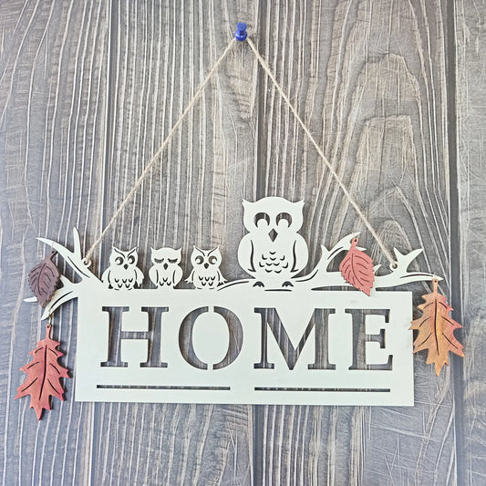 New Diy Owl Home Decor Wooden Door Decor Hanging Wooden Handicraft Decoration Outdoor Garden Dekoration Board