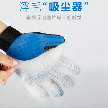 Pet Dog brush Glove finger cleaning Massage Glove for Pet cat Grooming comb hair gloves  animal  Deshedding tools