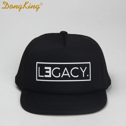 DongKing Trucker Hat LEGEND Hats LEGACY Print Cap Father Son Trucker Dad Gift Daughter Kids Child Baby Mesh Baseball Caps Gift