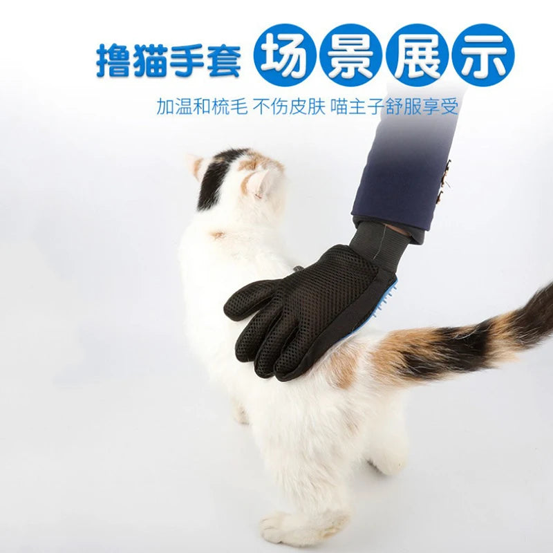 Pet Dog brush Glove finger cleaning Massage Glove for Pet cat Grooming comb hair gloves  animal  Deshedding tools