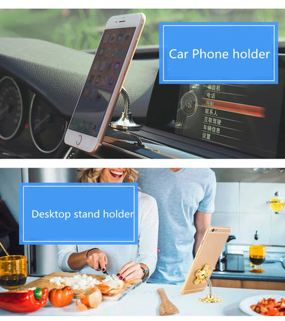 2021 New Stand for Cell Phone 360 degree Rotatable Flower Magic Suction Cup Mobile Phone Holder Car Bracket Mount Compatible