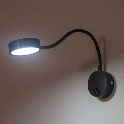 [YGFEEL] LED Wall Lamps With Knob Switch 5W AC90-260V Silver Bedroom Bedside Reading Light Direction Adjustable Indoor Lighting
