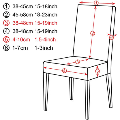 Chair Cover Printed Stretch Anti-dirty Elastic Seat Cover used For Wedding Party Home Kitchen Dining Room office living room
