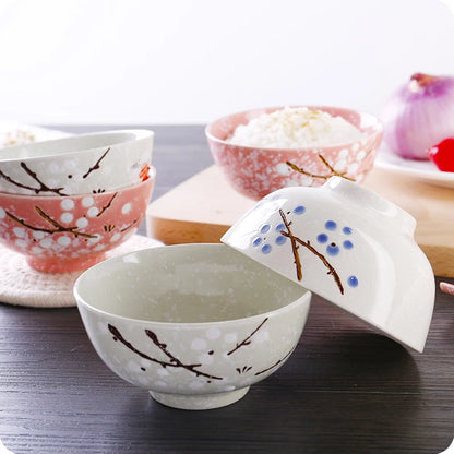 1pc Underglaze Japanese Style Ceramic Bowl Creative Home Child Rice Bowl