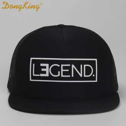 DongKing Trucker Hat LEGEND Hats LEGACY Print Cap Father Son Trucker Dad Gift Daughter Kids Child Baby Mesh Baseball Caps Gift