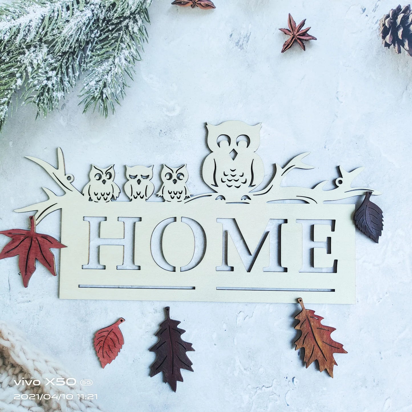 New Diy Owl Home Decor Wooden Door Decor Hanging Wooden Handicraft Decoration Outdoor Garden Dekoration Board