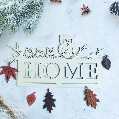 New Diy Owl Home Decor Wooden Door Decor Hanging Wooden Handicraft Decoration Outdoor Garden Dekoration Board