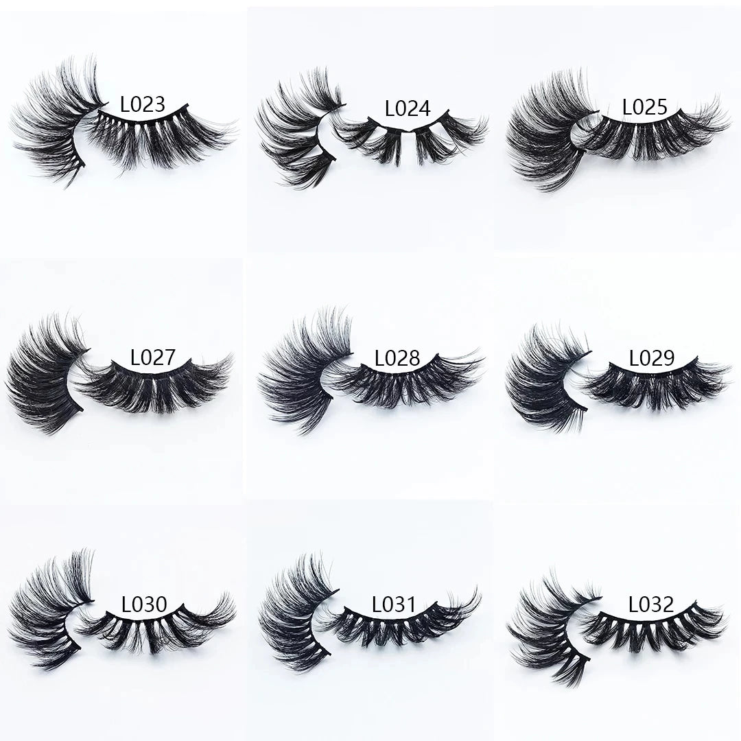5/8 Pairs 3D Mink Lashes 25mm Dramatic Volume Eyelashes Mink Natural Long Silk Eyelashes Beauty Makeup Eyelash Extension Tool