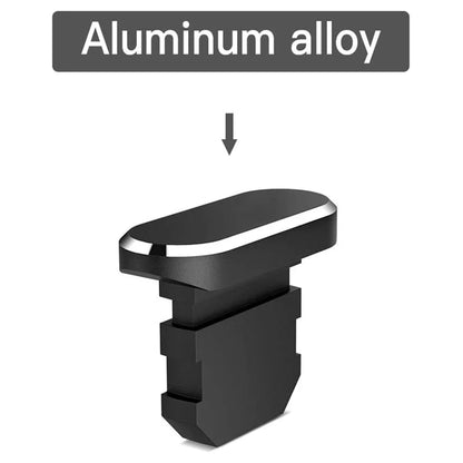 5pcs / Lot Aluminium Dust Plug Mobile Phone Accessories Charge Port for Iphone 5 5s 6 6s 7 Plus 8 X XS XR 11 Pro Max 12 Gadgets