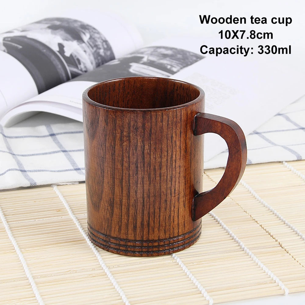 Wooden Big Belly Cups Handmade Natural Spruce Wood Cups Beer Tea Coffee Milk Water Cup Kitchen Bar Drinkware Dropshipping