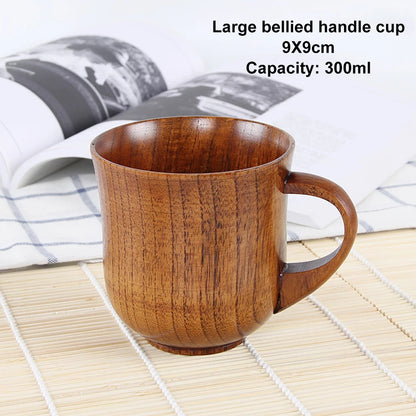 Wooden Big Belly Cups Handmade Natural Spruce Wood Cups Beer Tea Coffee Milk Water Cup Kitchen Bar Drinkware Dropshipping