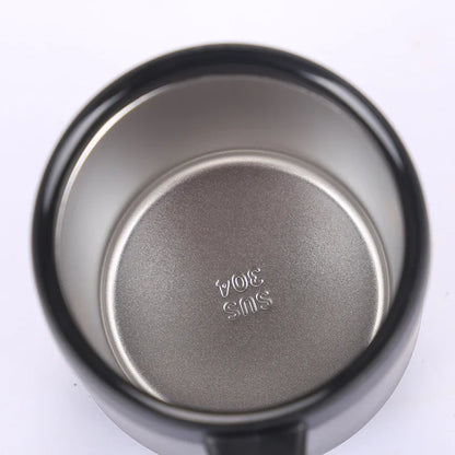 2023 New Product Office Coffee Cup Stainless Steel Double-Layer Vacuum Spray Paint Mug With Handle Heat Preservation Coffee Cup