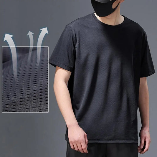 Male Top Fashion O-neck Short Sleeve Shirt Cotton T-shirt  O-neck Short Sleeve Men T-Shirt Sport Clothing