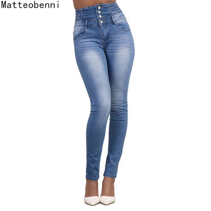 Women Black Jeans Push Up Pencil Denim Pants Ladies Vintage High Waist Casual Stretch Skinny Mom Jean Slim Femme