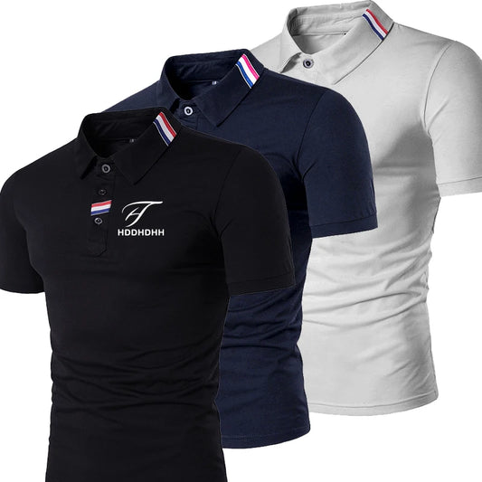 Summer Men's High Quality Polo Shirt Casual Sportswear Short Sleeve Lapel T-shirt Loose Fashion Clothing Golf Top
