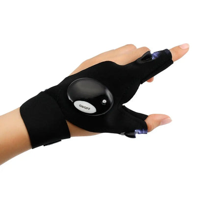 Fingerless Glove LED Flashlight Waterproof Torch Fishing Camping Hiking Survival Rescue Multi Light Tool Outdoor Tool