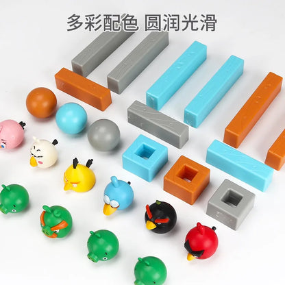 Angry Bird Toys Children's Interactive Catapult Building Block Assembly Full Set Bricks Slingshot Game Children Birthday Gift