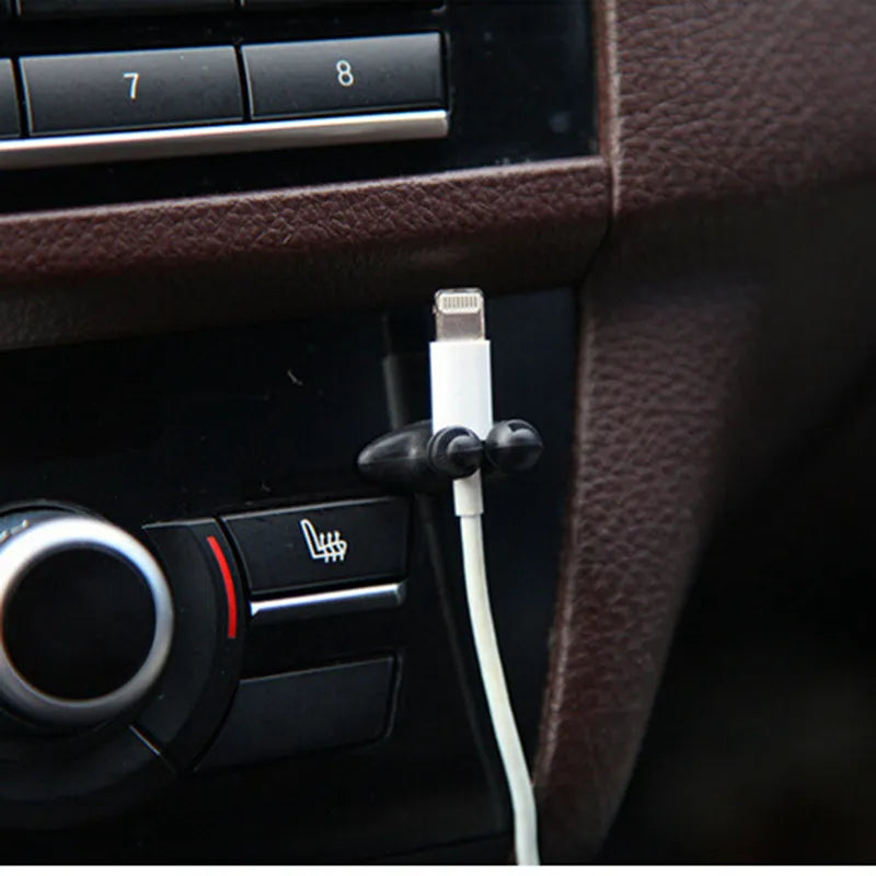 8Pcs Car Wire Cable Holder Multifunctional Tie Clip Fixer Organizer Car Charger Line Clasp High Quality Headphone Cable Clip