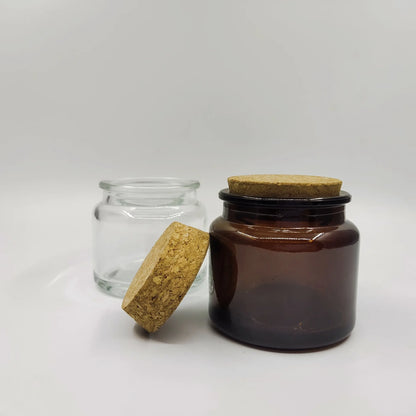 Candle Tins Glass Aromatic Candle Cup 100ml Jars for Candles Candlestick Wooden Stopper Jar Diy Candle Glass Candle Jar