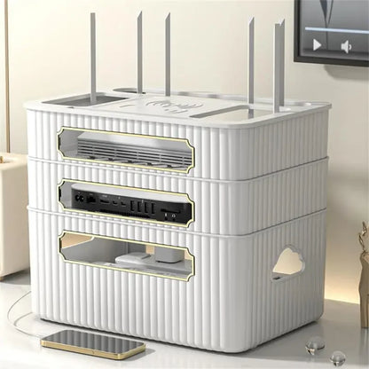 Household Storage Box Socket Multifunctional Space Saving Miscellaneous Storage Organizer Router Storage Rack Storage Box