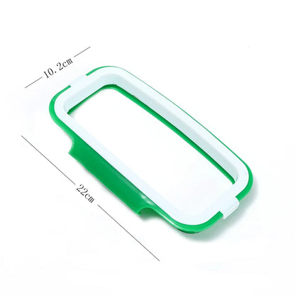 Portable Plastic Garbage Hanging Bag Kitchen Trash Storage Rack Bag Hook Scouring Pad Dry Shelf Holder Kitchen Organzier