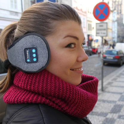 Wireless Headband Headphones Muffs, Earphone Warmer Earmuffs, Bluetooth Ear Warmer Music Men's Women Winter Thick Casual Cap