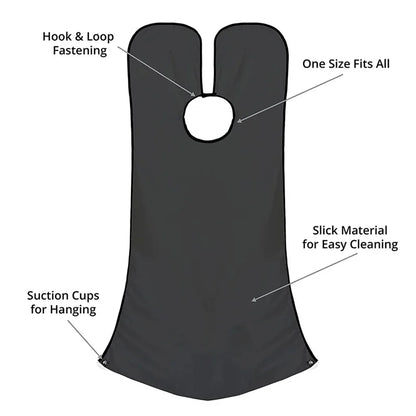 Men's Shave Beard Collector Non-Stick Beard Shaving Cape With Strong Suction Cup Men Gift Beard Gathering Cloth Bib Apron