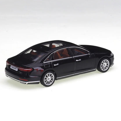 JKM 1/64 Audi A8L Independent Brake Discs Cars Alloy Toys Motor Vehicle Diecast Metal Model Kids Xmas Gift Toys for Boys