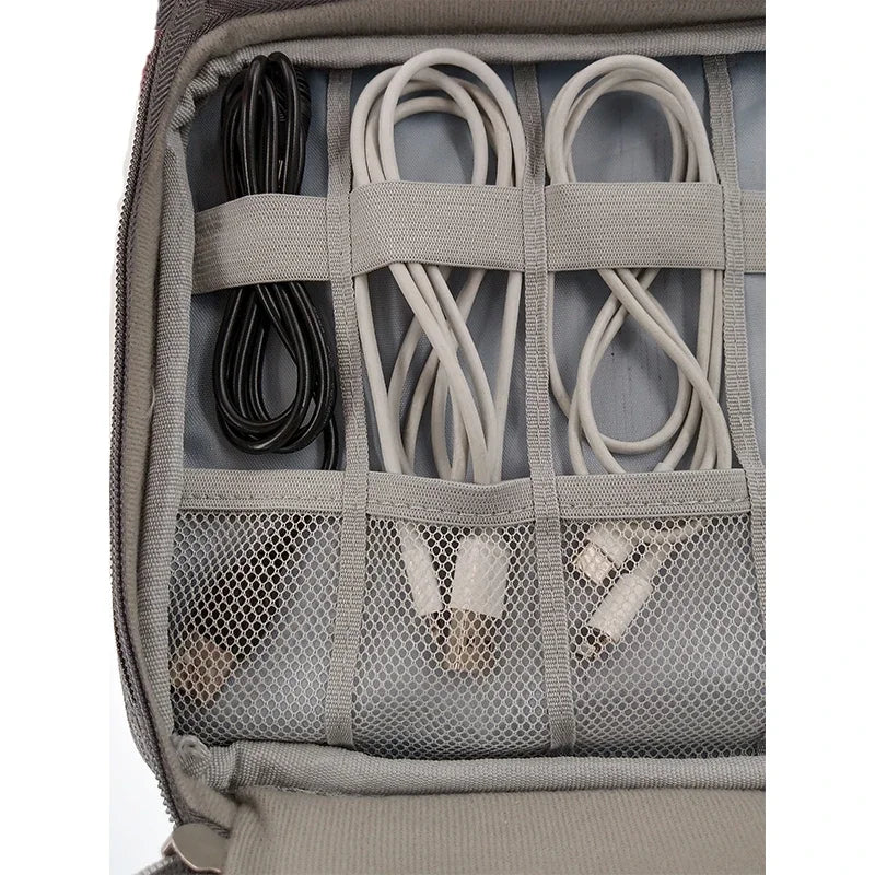 Portable Cable Digital Storage Bags Organizer USB Gadgets Wires Charger Power Battery Zipper Cosmetic Bag Case Accessories Item