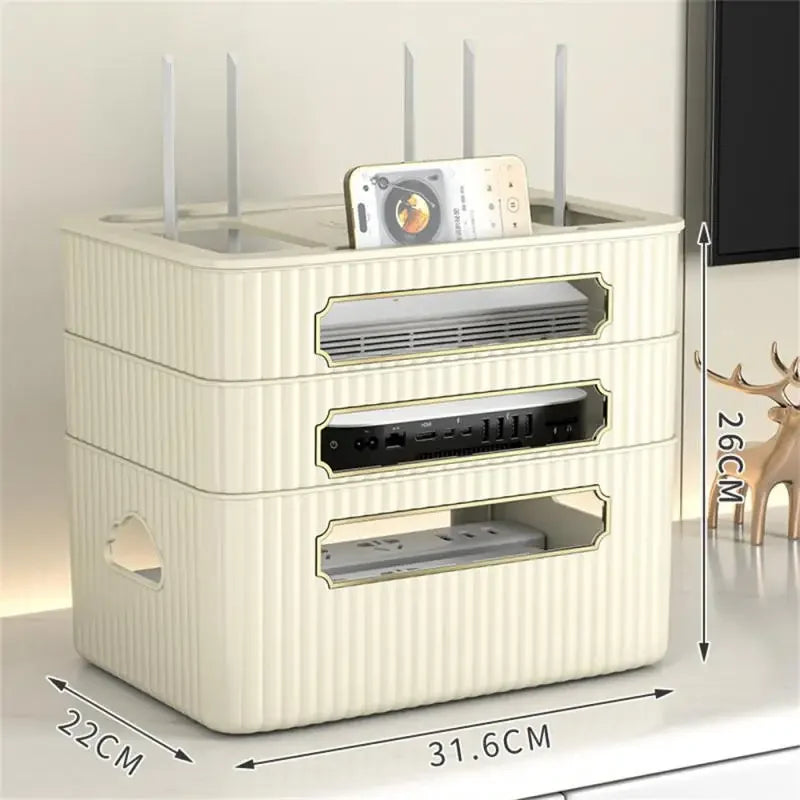 Household Storage Box Socket Multifunctional Space Saving Miscellaneous Storage Organizer Router Storage Rack Storage Box