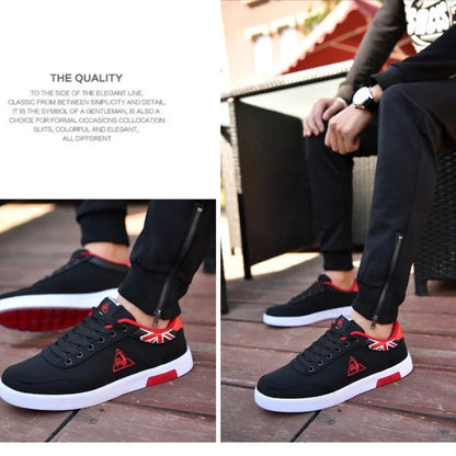 2023 New Men Canvas Shoes Breathable Outdoor Mens Casual Shoes Comfortable Spring Autumn Cloth Flat Shoes Black Walking Sneakers