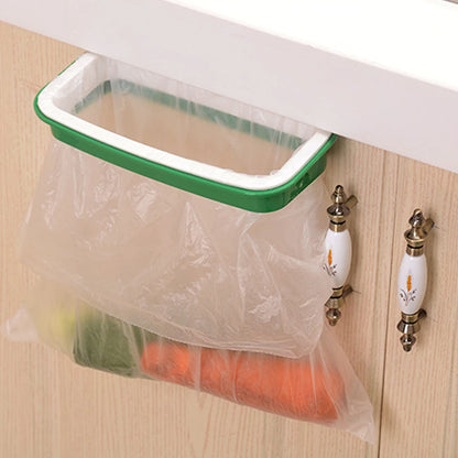 Portable Plastic Garbage Hanging Bag Kitchen Trash Storage Rack Bag Hook Scouring Pad Dry Shelf Holder Kitchen Organzier