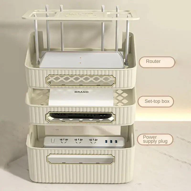 Household Storage Box Socket Multifunctional Space Saving Miscellaneous Storage Organizer Router Storage Rack Storage Box