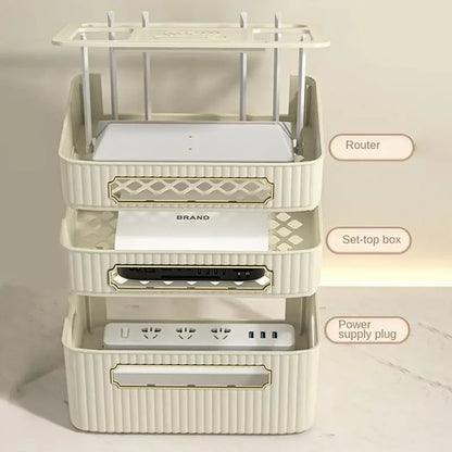 Household Storage Box Socket Multifunctional Space Saving Miscellaneous Storage Organizer Router Storage Rack Storage Box
