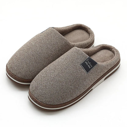 New Men Slippers Big Size Winter Warm Plush Indoor Slides Women Soft Thick Bottom Non-Slip Comfort Shoes Furry Bedroom Shoes