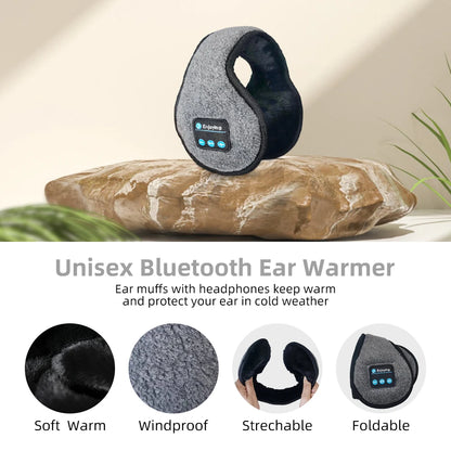 Wireless Headband Headphones Muffs, Earphone Warmer Earmuffs, Bluetooth Ear Warmer Music Men's Women Winter Thick Casual Cap