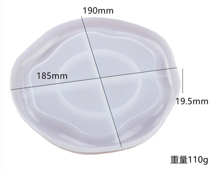 DIY Crystal Silicone Mold Three-layer Fruit Plate Tea Plate Disc Epoxy Resin Molds Cup Pad Mould For Resin Art Home Decoration