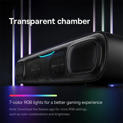 Baseus DS10 Desk Mini Soundbar Speaker Bluetooth 5.3 Triple-Mode Audio 3D Soundscape Surround SubwooferSound Box for Laptop PC