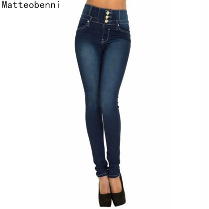 Women Black Jeans Push Up Pencil Denim Pants Ladies Vintage High Waist Casual Stretch Skinny Mom Jean Slim Femme