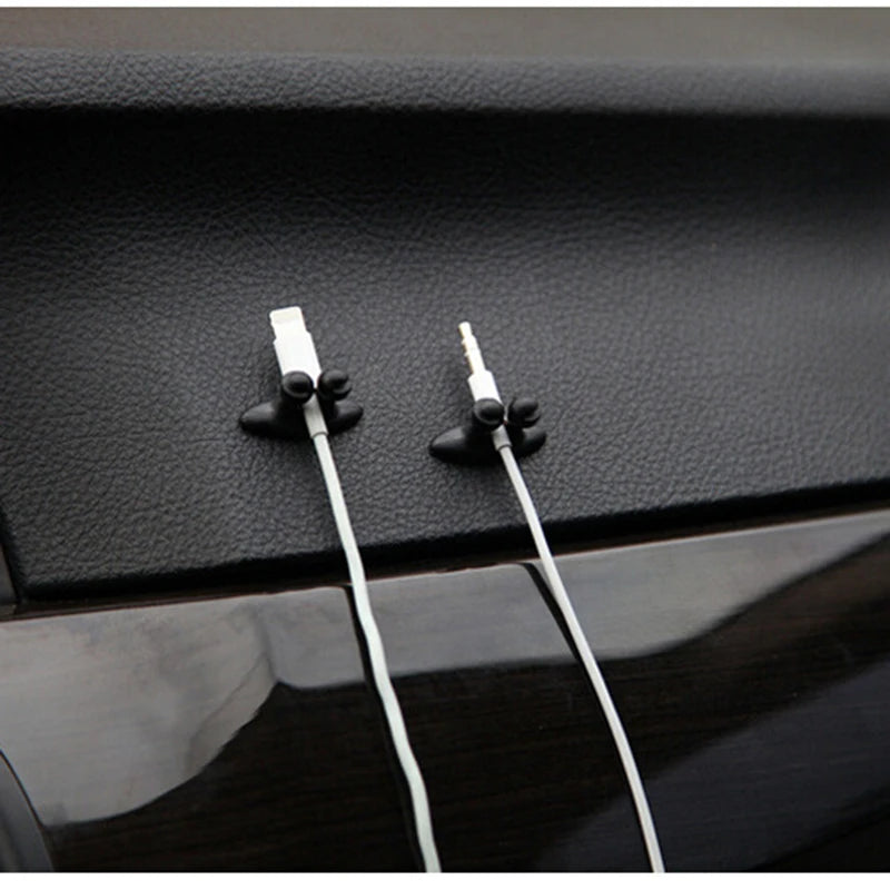 8Pcs Car Wire Cable Holder Multifunctional Tie Clip Fixer Organizer Car Charger Line Clasp High Quality Headphone Cable Clip