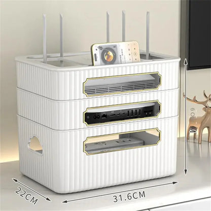 Household Storage Box Socket Multifunctional Space Saving Miscellaneous Storage Organizer Router Storage Rack Storage Box