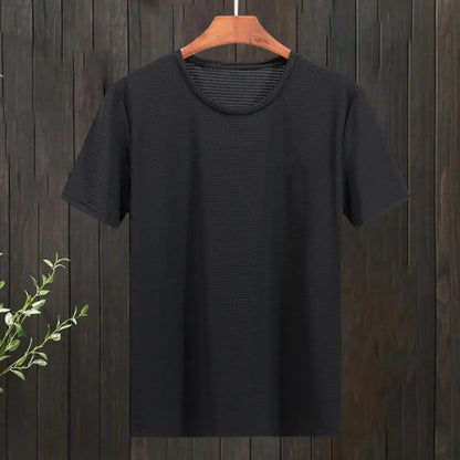 Male Top Fashion O-neck Short Sleeve Shirt Cotton T-shirt  O-neck Short Sleeve Men T-Shirt Sport Clothing