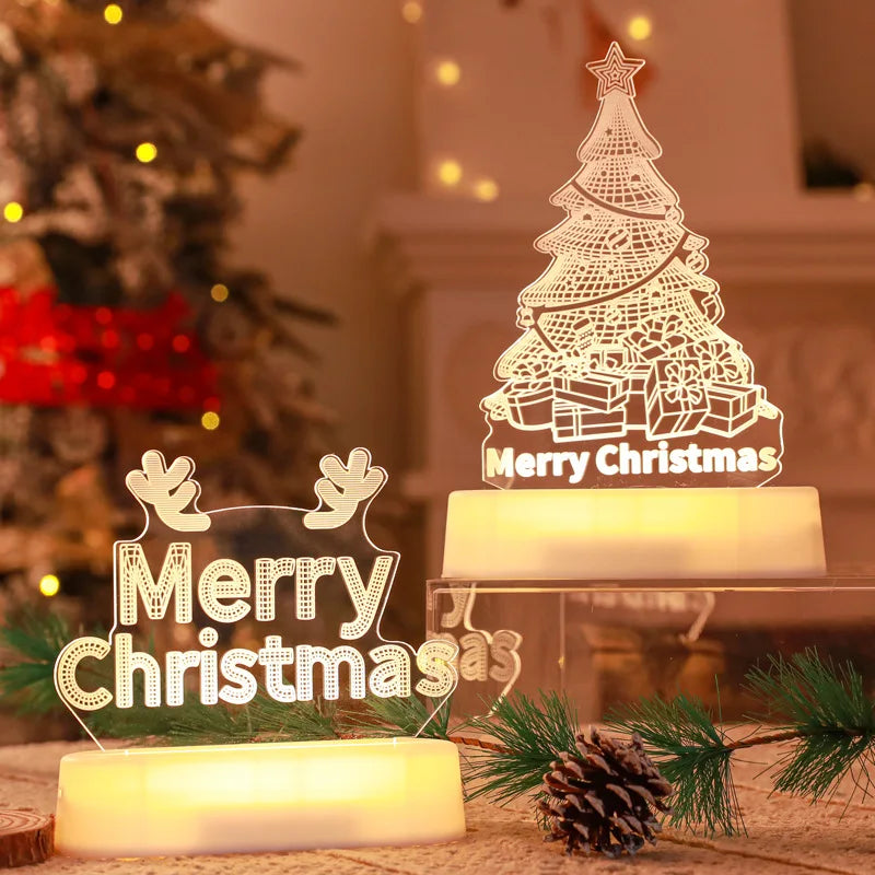 Christmas lighting ornaments DIY atmosphere lights Creative night light bedroom lamp cartoon table lamp holiday gift