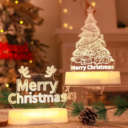 Christmas lighting ornaments DIY atmosphere lights Creative night light bedroom lamp cartoon table lamp holiday gift
