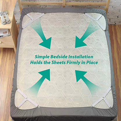 4Pcs/Set Elastic Bed Sheet Grippers Belt Fastener Bed Sheet Clips Mattress Cover Blankets Quilt Holder Textiles Organize Gadgets
