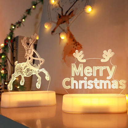 Christmas lighting ornaments DIY atmosphere lights Creative night light bedroom lamp cartoon table lamp holiday gift